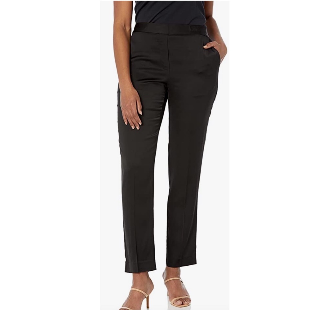 Rebecca Taylor Satin skinny leg high waist cigarette black  new tags attached xs